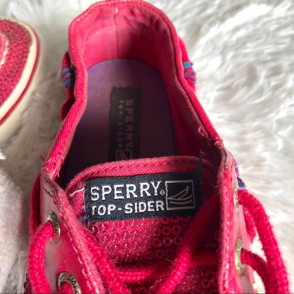 Kid’s Pink Sequence Top-Sider Sperry Flats - Picture 5 of 5